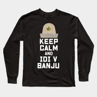 Russia Idi v Banju Sauna Keep calm Russian Quote Long Sleeve T-Shirt